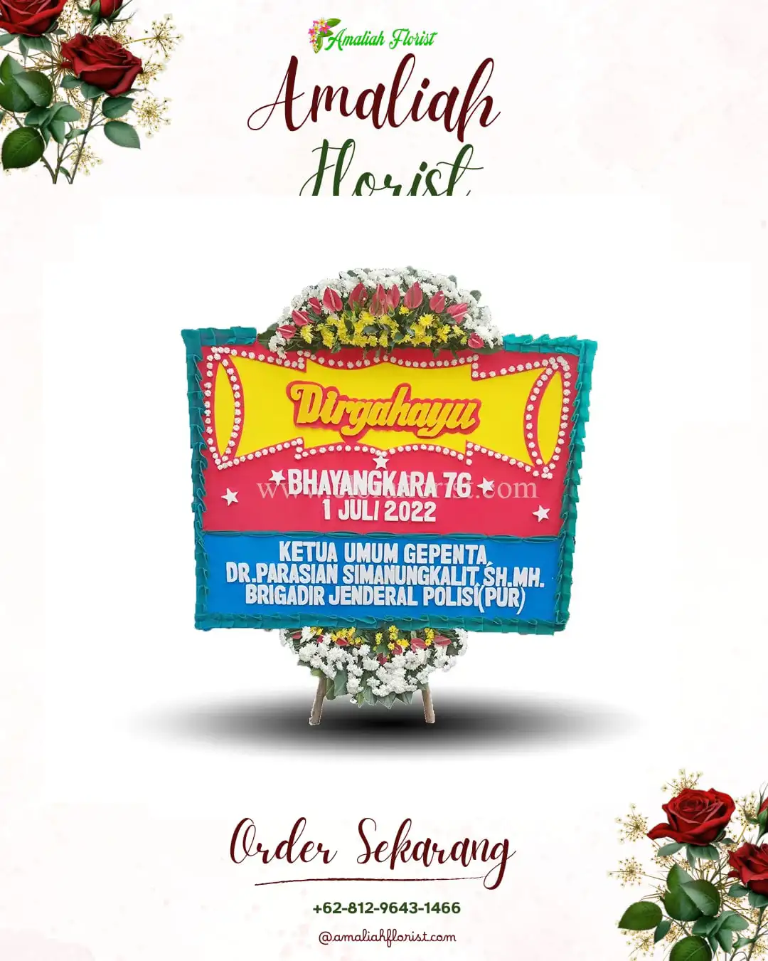 Papan Bunga HUT Ulang Tahun Tawangrejeni